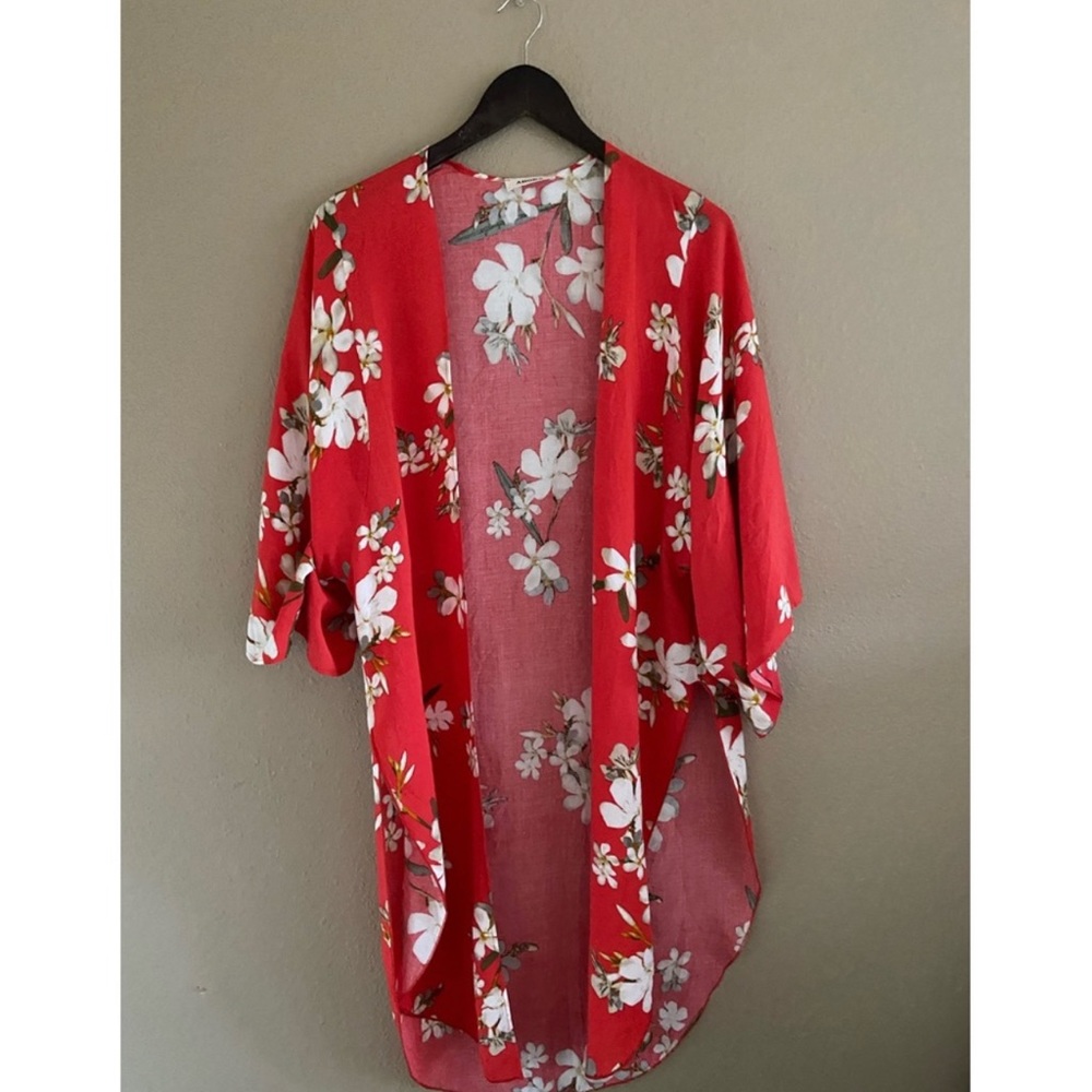 Floral print oversized cardigan - Picture 2 of 3
